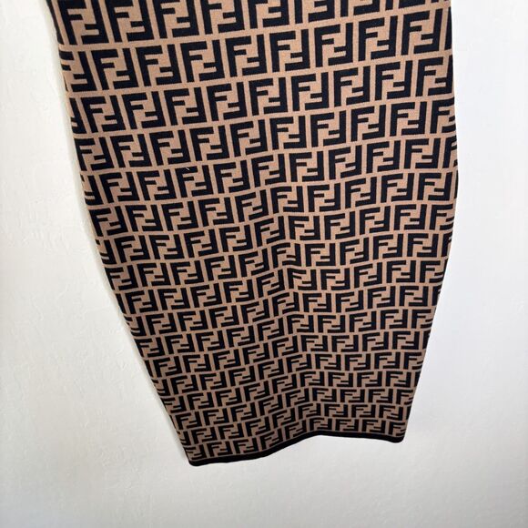 Fendi Logo Pattern Knit Dress - Picture 9 of 10